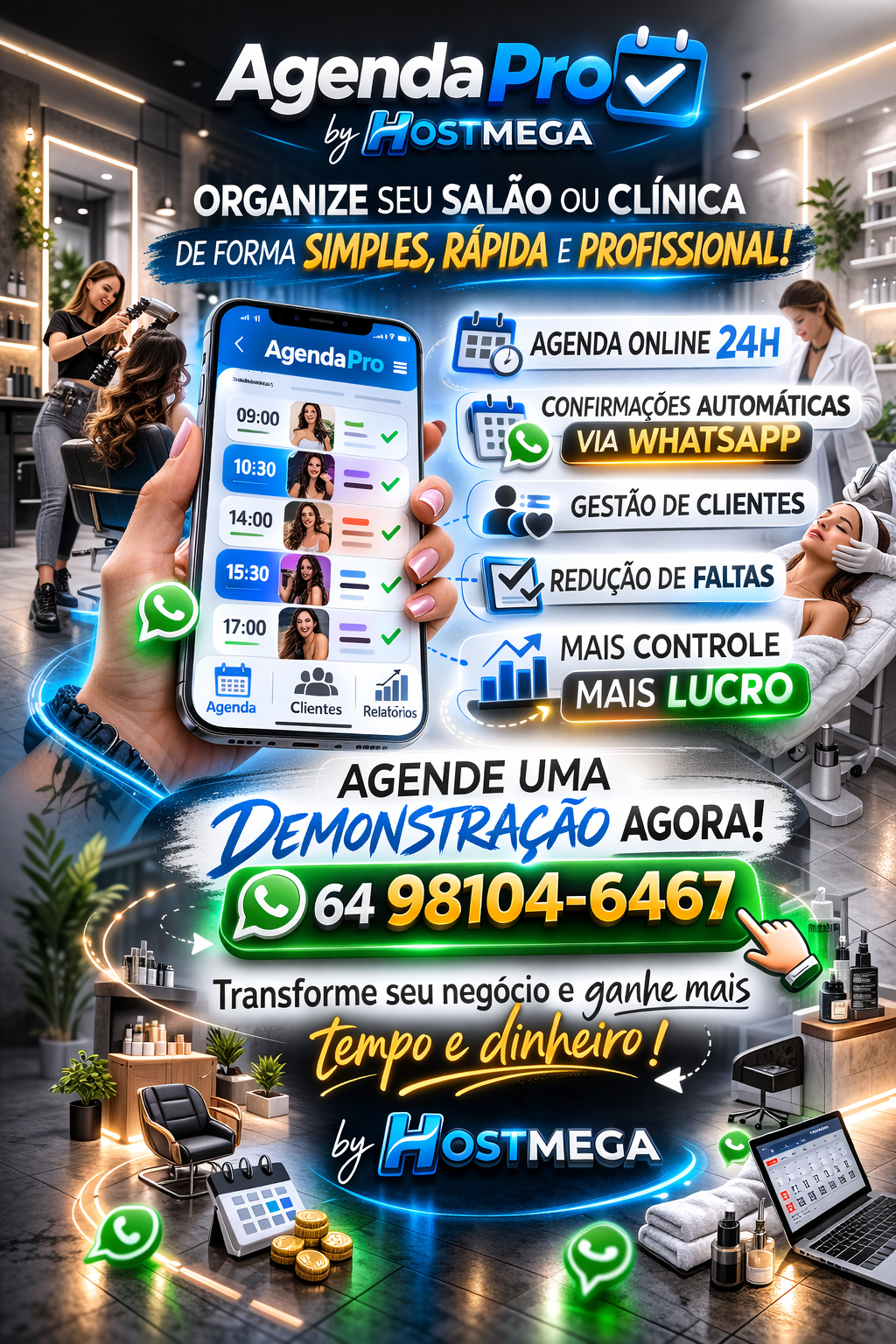 Interface do sistema 💈 Sistema N°1 de Gestão para Salões – AgendaPro